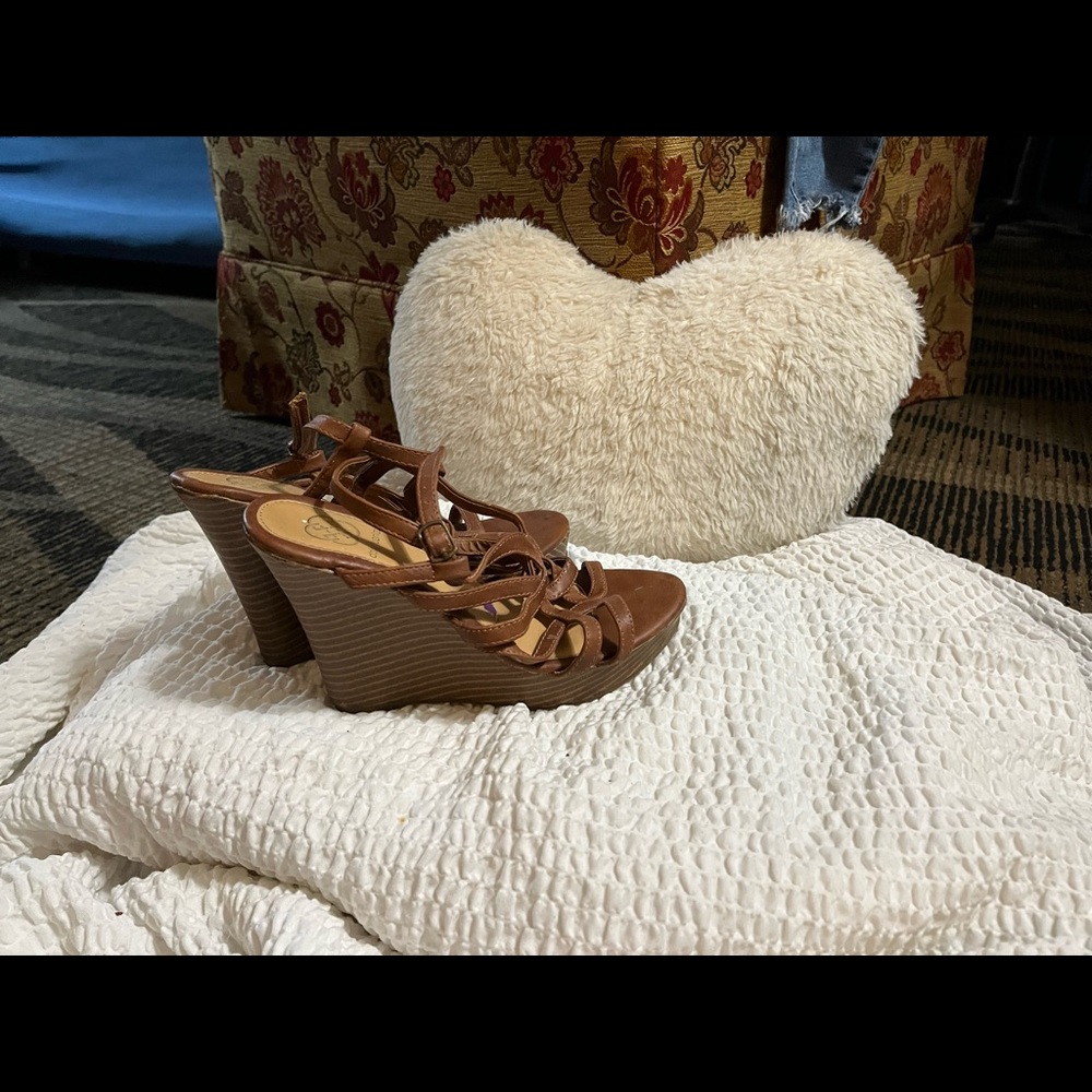 Brown Wedges size 7